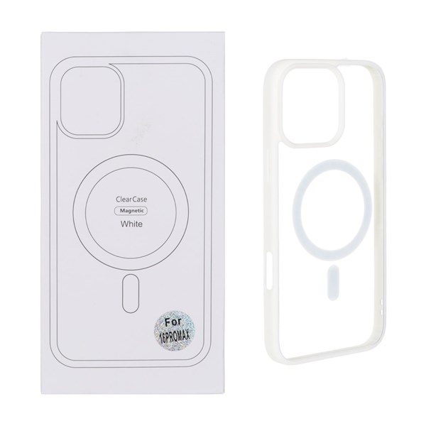 قاب شفاف Apple iPhone 16 Pro Max با قابلیت شارژ MagSafe - سفید (پک دار)