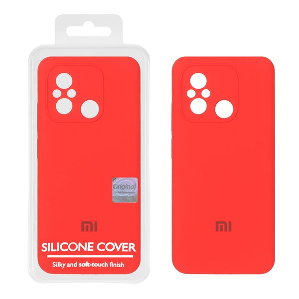 قاب سیلیکونی پاک کنی اورجینال Master Quality مدل Xiaomi Redmi 12C / Redmi 11A / Poco C55 - قرمز (پک دار)