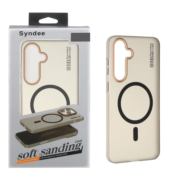 قاب اورجینال Syndee پشت مات MagSafe مدل Samsung Galaxy S24 FE - مشکی (پک دار)