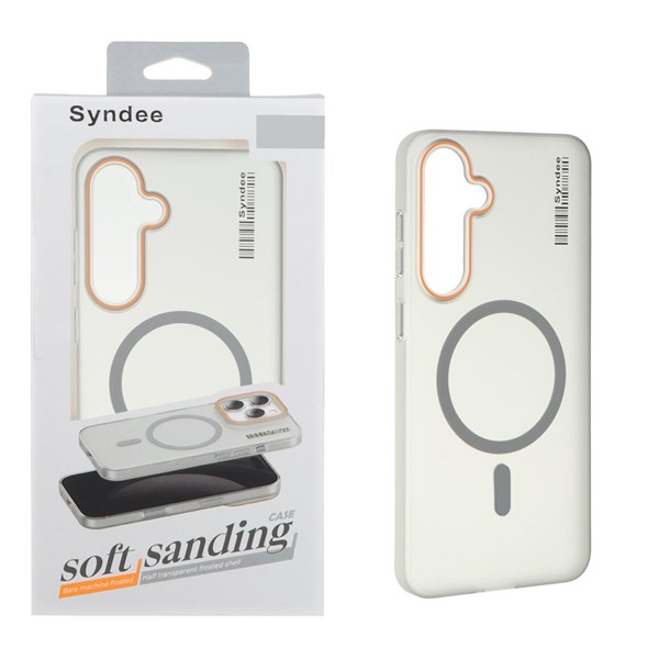 قاب اورجینال Syndee پشت مات MagSafe مدل Samsung Galaxy S24 FE - خاکستری (پک دار)