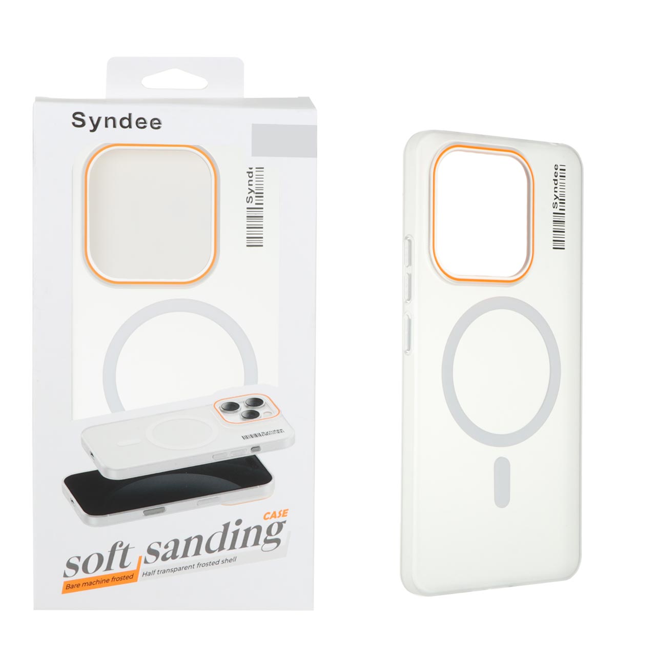 قاب اورجینال Syndee پشت مات MagSafe مدل Xiaomi Redmi Note 14 4G - سفید (پک دار)