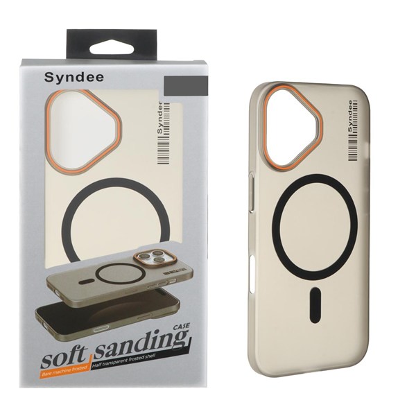قاب اورجینال Syndee پشت مات MagSafe مدل Apple iPhone 16 - مشکی (پک دار)