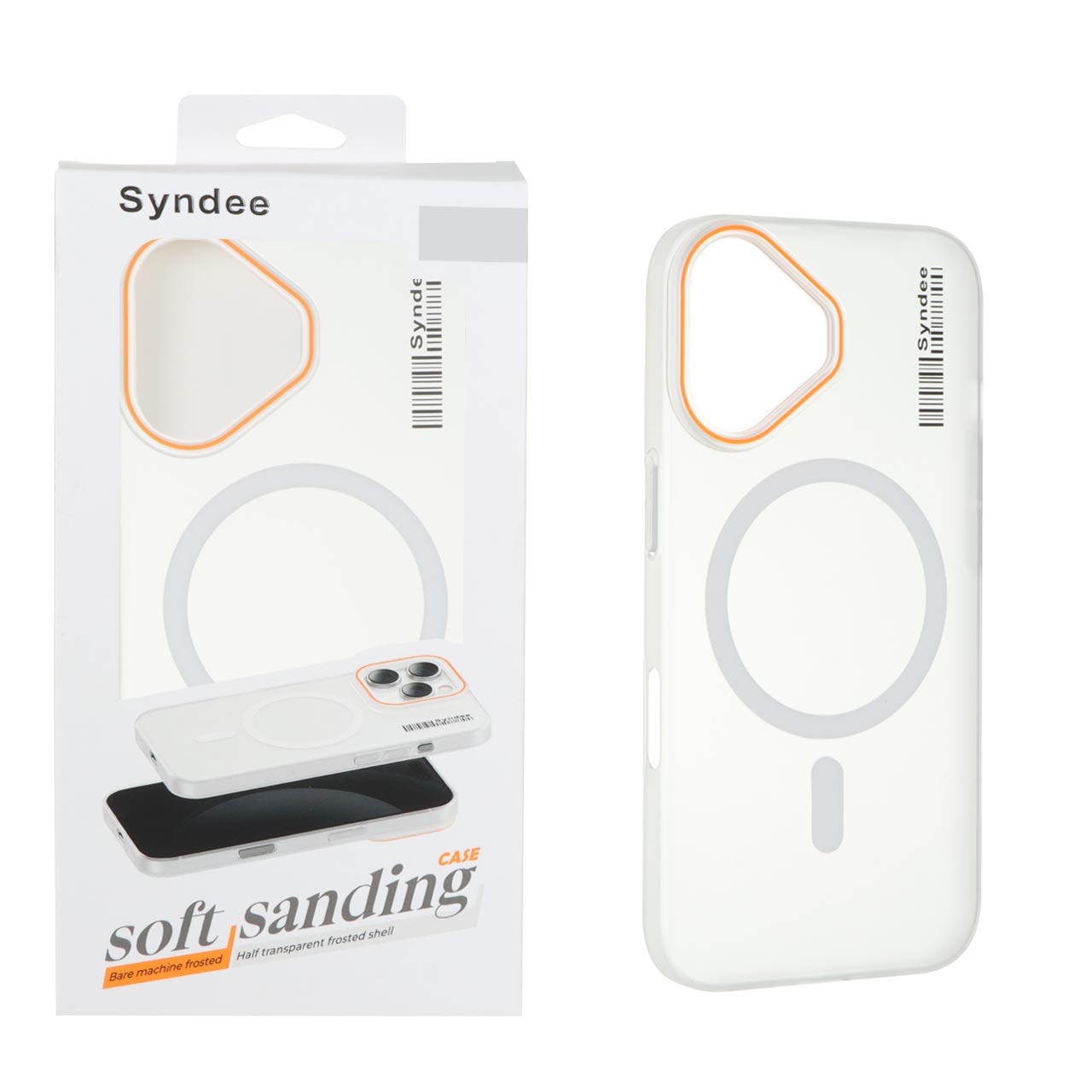 قاب اورجینال Syndee پشت مات MagSafe مدل Apple iPhone 16 - سفید (پک دار)