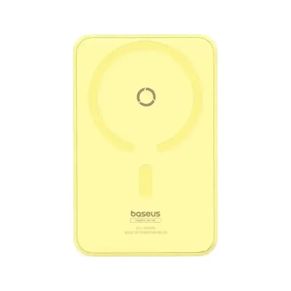 پاوربانک PD و فست شارژ Baseus 5000mAh مدل MagPro Magnetic Bracket PPCXZ05 20W - زرد (گارانتی آونگ)