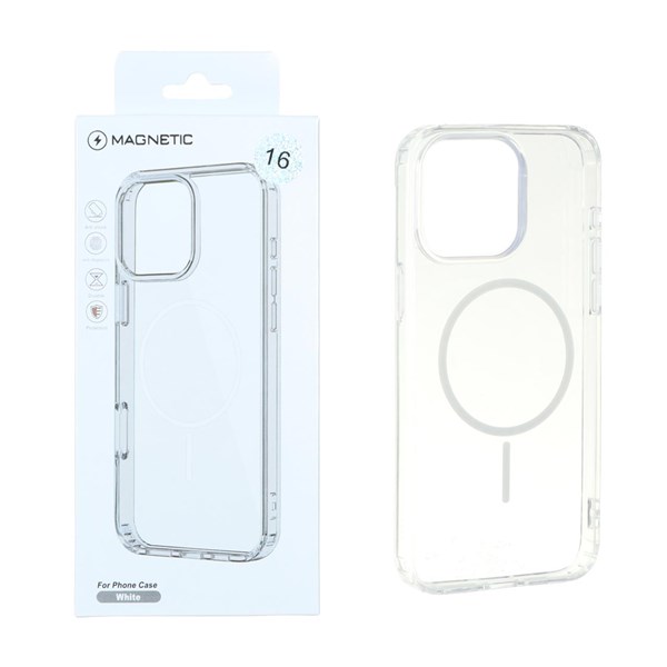 قاب اورجینال Magnetic دور ژله ای MagSafe مدل Apple iPhone 15 Pro Max - سفید (پک دار)