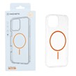 قاب اورجینال Magnetic دور ژله ای MagSafe مدل Apple iPhone 15 / iPhone 14 / iPhone 13 - نارنجی (پک دار)