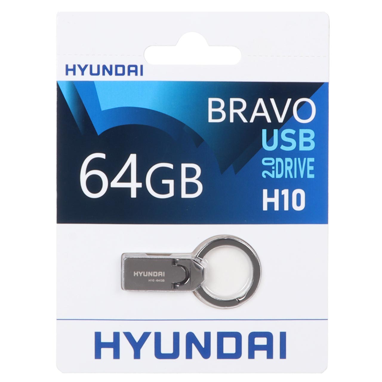 فلش مموری Hyundai USB2.0 مدل Bravo H10 ظرفیت 64GB - (گارانتی IPM)