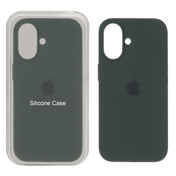 قاب سیلیکونی پاک کنی اورجینال Apple iPhone 16 - سبز تیره کد 1 (پک اصلی )