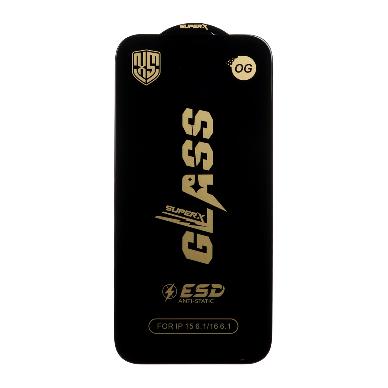 محافظ صفحه نمایش شیشه ای درجه یک Full Cover Super X OG - ESD OVOG مدل Apple iPhone 16 / iPhone 15 / iPhone 14 Pro