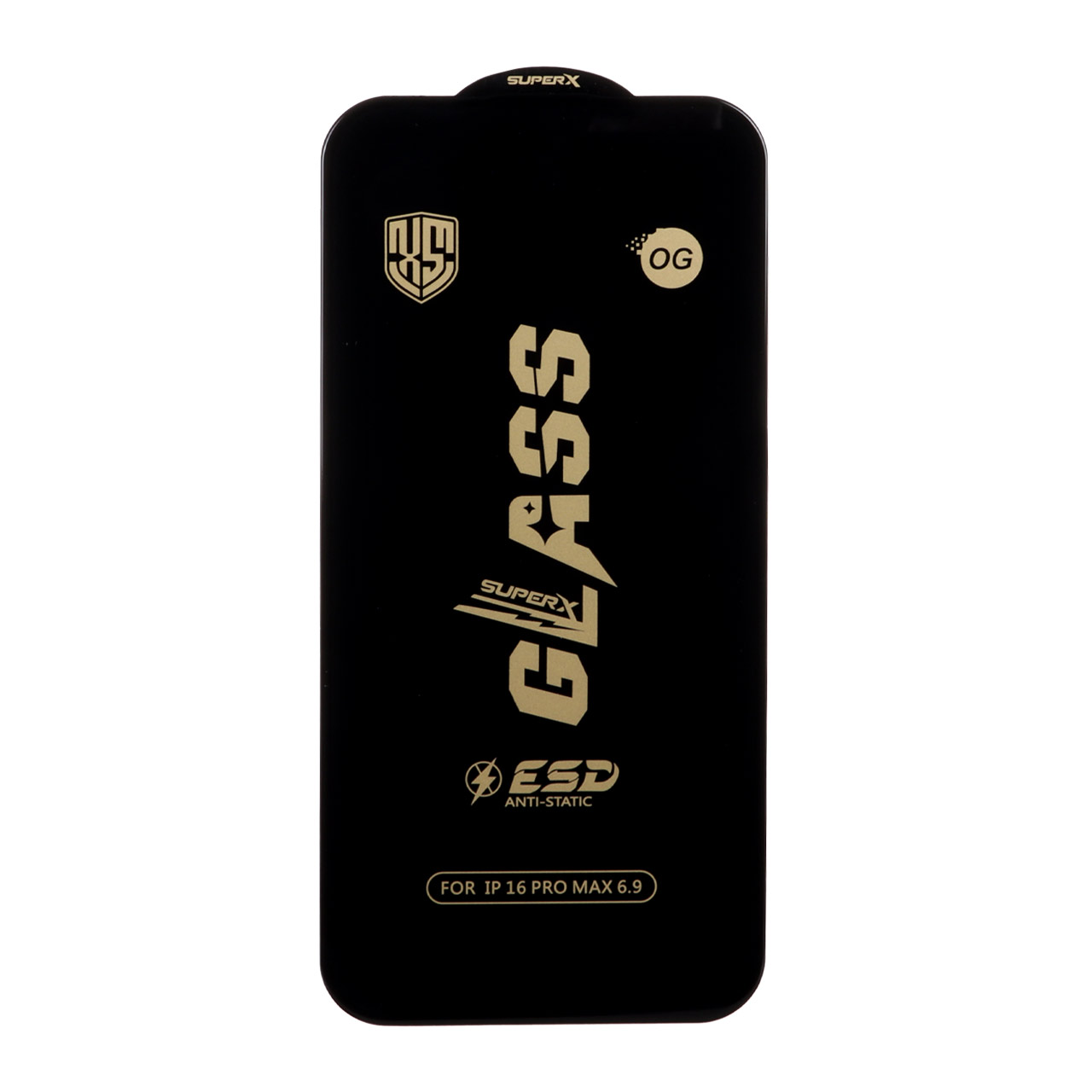 محافظ صفحه نمایش شیشه ای درجه یک Full Cover Super X OG - ESD OVOG مدل Apple iPhone 16 Pro Max