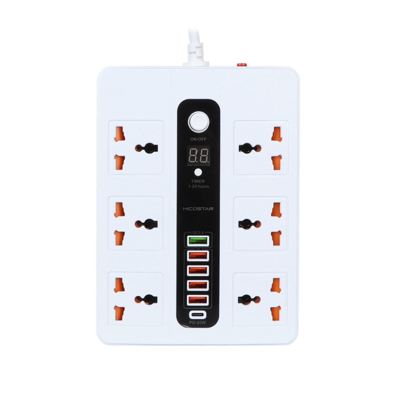 چندراهی برق Hicostar مدل HS-PS320 - سفید