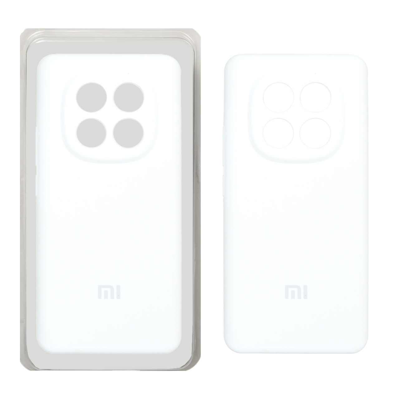 قاب سیلیکونی پاک کنی محافظ لنزدار اورجینال Xiaomi Redmi Note 14 Pro Plus 5G - سفید (پک اصلی)