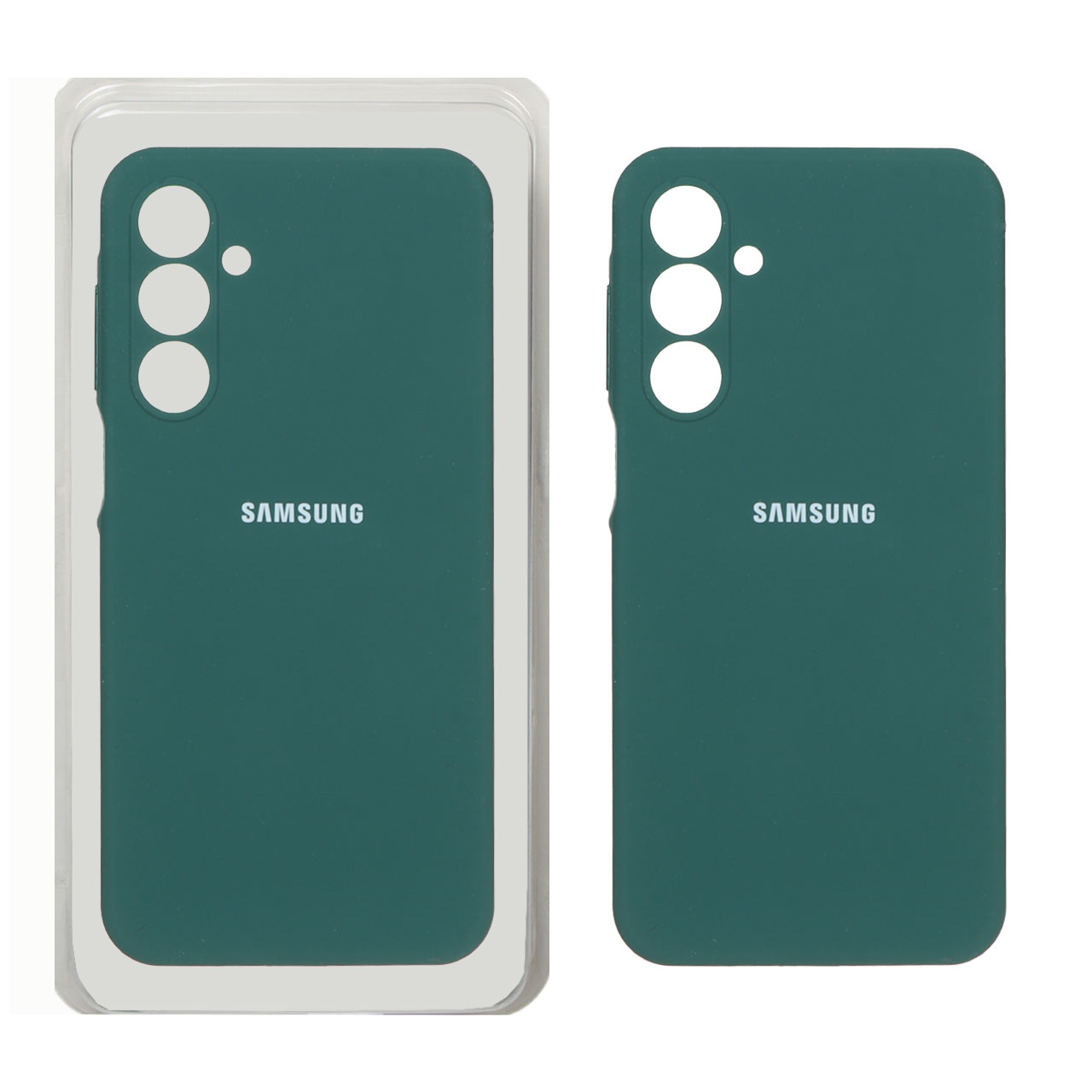 قاب سیلیکونی پاک کنی محافظ لنزدار اورجینال Samsung Galaxy A16 - سبز تیره (پک اصلی)