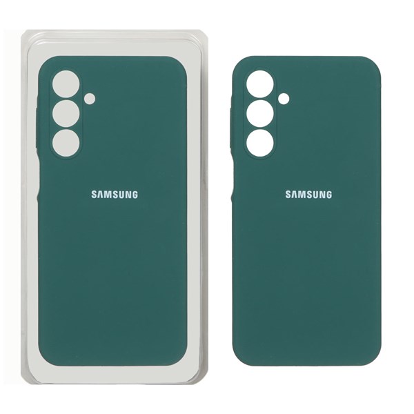 قاب سیلیکونی پاک کنی محافظ لنزدار اورجینال Samsung Galaxy A16 - سبز تیره (پک اصلی)