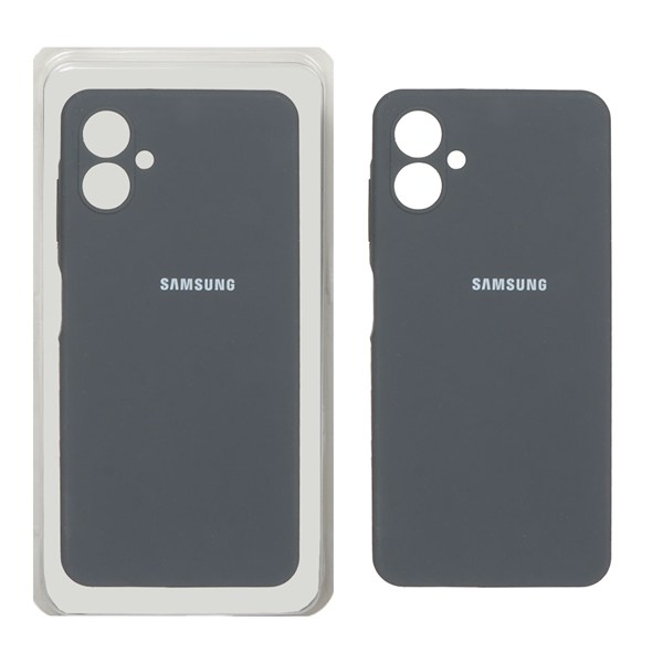 قاب سیلیکونی پاک کنی محافظ لنزدار اورجینال Samsung Galaxy A06 - خاکستری (پک اصلی)