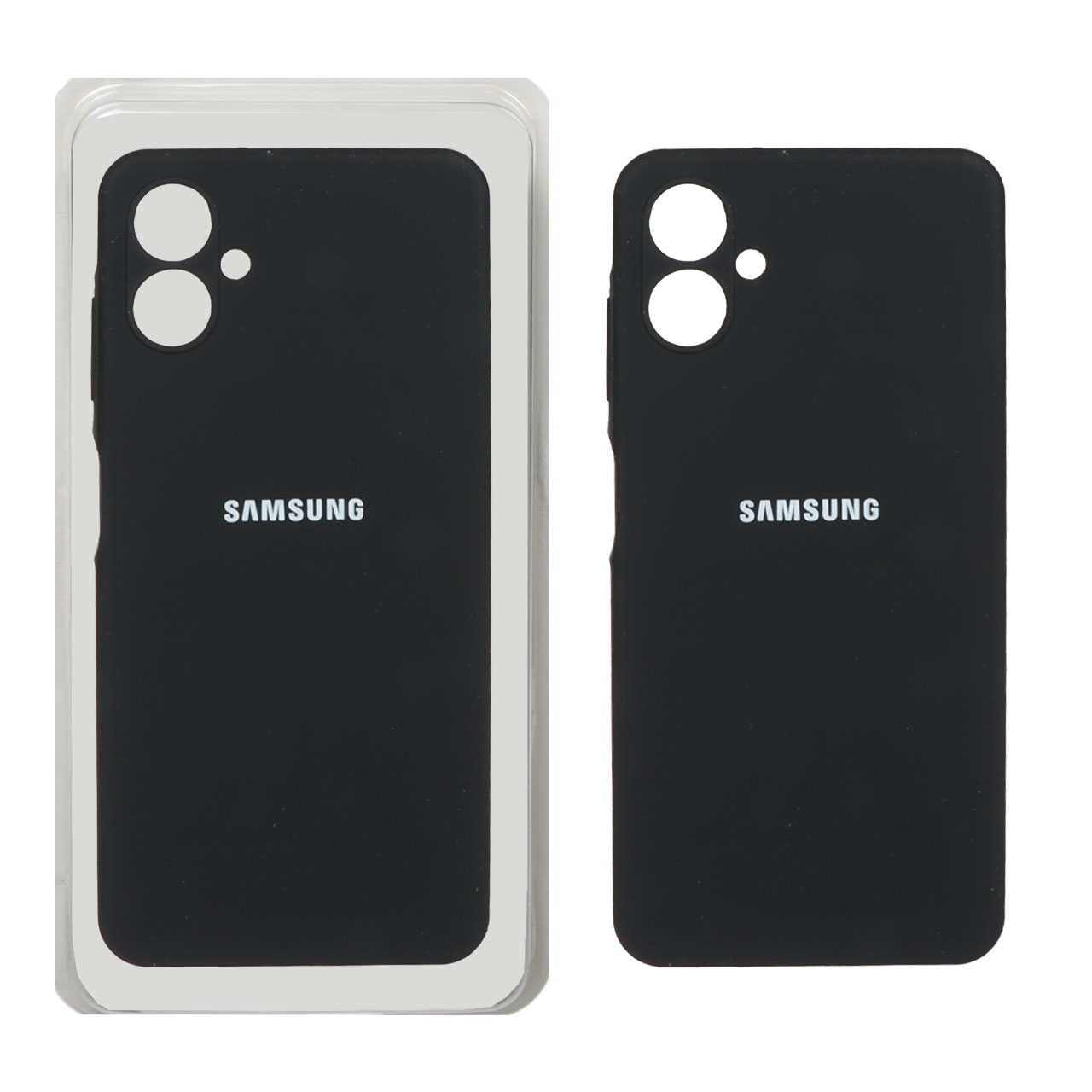 قاب سیلیکونی پاک کنی محافظ لنزدار اورجینال Samsung Galaxy A06 - مشکی (پک اصلی)