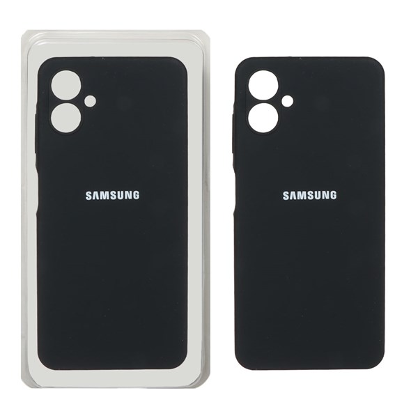 قاب سیلیکونی پاک کنی محافظ لنزدار اورجینال Samsung Galaxy A06 - مشکی (پک اصلی)
