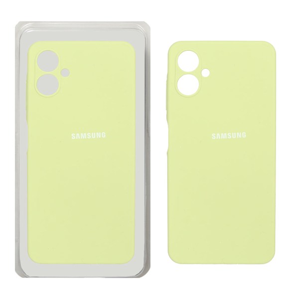 قاب سیلیکونی پاک کنی محافظ لنزدار اورجینال Samsung Galaxy A06 - سبز روشن (پک اصلی)