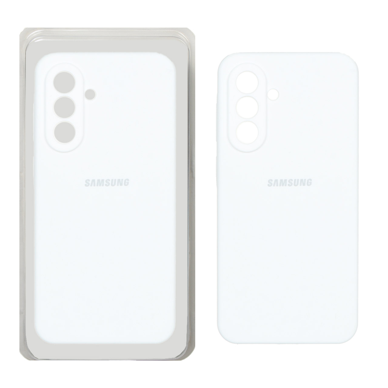قاب سیلیکونی پاک کنی محافظ لنزدار اورجینال Samsung Galaxy A56 / A36 - سفید (پک اصلی)