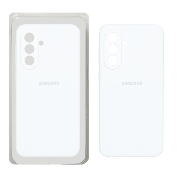 قاب سیلیکونی پاک کنی محافظ لنزدار اورجینال Samsung Galaxy A56 / A36 - سفید (پک اصلی)