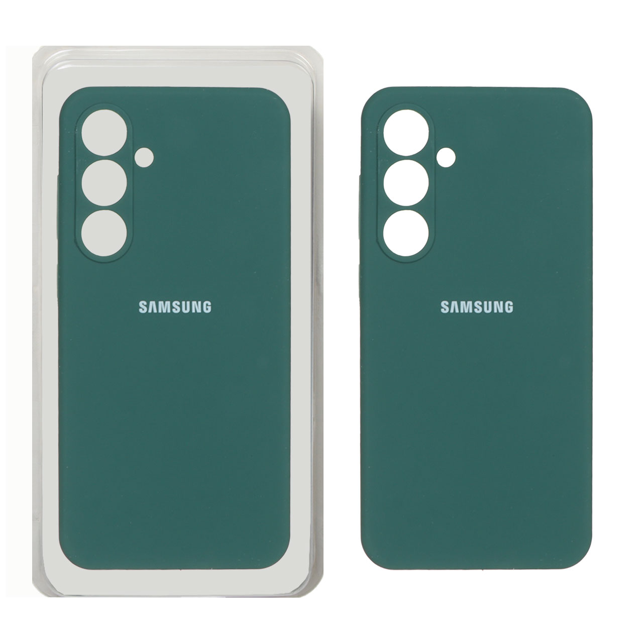 قاب سیلیکونی پاک کنی محافظ لنزدار اورجینال Samsung Galaxy S24 FE - سبز تیره (پک اصلی)