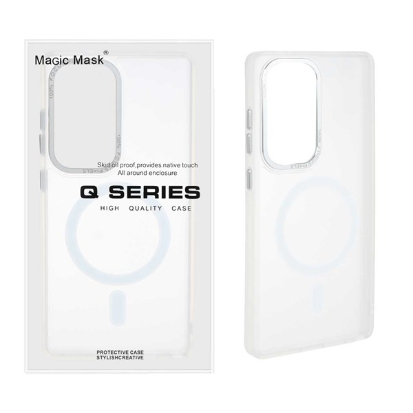 قاب Focus Pixels لنز آلومینیومی مات Magsafe مدل Samsung Galaxy S25 Ultra - سفید (پک دار)