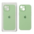قاب سیلیکونی پاک کنی محافظ لنزدار اورجینال Apple iPhone 15 - سبز مغز پسته ای (پک اصلی)