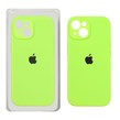 قاب سیلیکونی پاک کنی محافظ لنزدار اورجینال Apple iPhone 15 - سبز فسفری (پک اصلی)