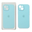 قاب سیلیکونی پاک کنی محافظ لنزدار اورجینال Apple iPhone 15 - سبزآبی (پک اصلی)