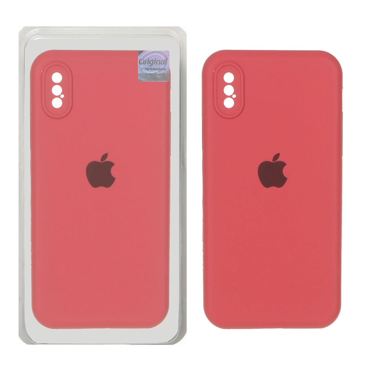 قاب سیلیکونی پاک کنی اورجینال Master Quality مدل Apple iPhone X / iPhone XS - هلویی (پک دار)