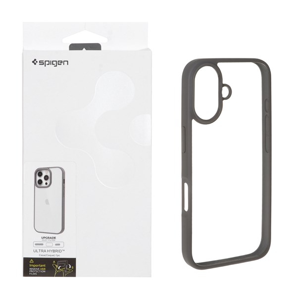 قاب اورجینال Spigen با توری اسپیکر فلزی Apple iPhone 16 - طوسی (پک دار)
