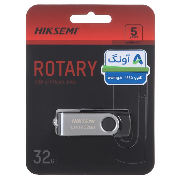 فلش مموری Hiksemi USB3.0 مدل ROTARY ظرفیت 32GB - خاکستری (گارانتی آونگ)