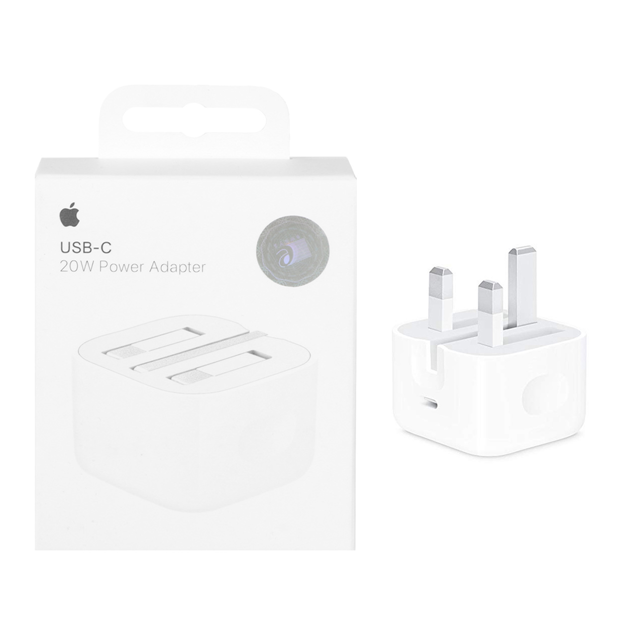 شارژر دیواری اپل سه پین 20W اصل چین - سفید (گارانتی تعویض)