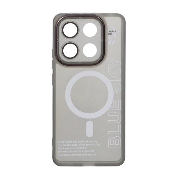 قاب Diamond Space طرح مگ سیف لنز گلس دار Xiaomi Redmi Note 13 4G - مشکی - MPS