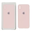 قاب سیلیکونی پاک کنی محافظ لنزدار اورجینال Apple iPhone X Max / iPhone XS Max - صورتی چرک (پک اصلی)