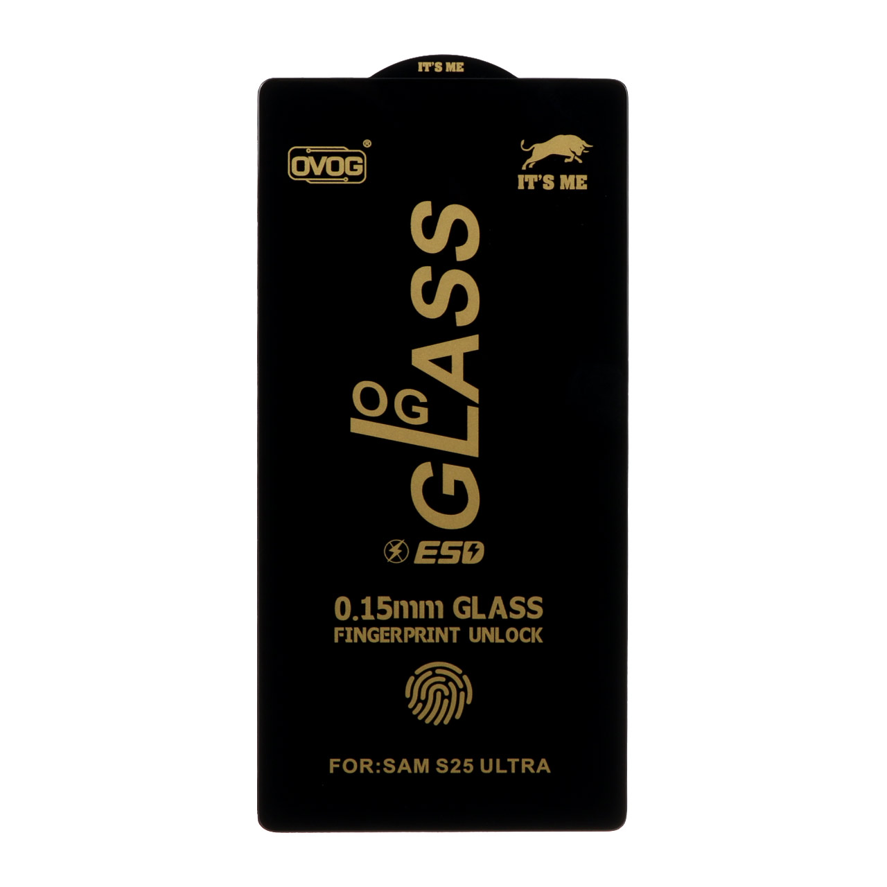 محافظ صفحه نمایش شیشه ای درجه یک Samsung Galaxy S25 Ultra - Full Cover OG - ESD OVOG - مشکی (بدون پک)