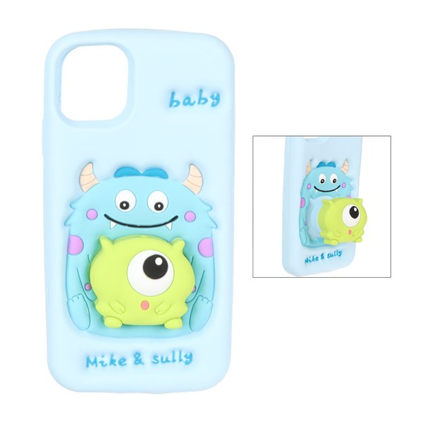 قاب سیلیکونی Mike & Sully استندشو Apple iPhone 11 - آبی
