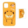 قاب سیلیکونی Garfield استندشو Apple iPhone 11 - نارنجی