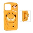 قاب سیلیکونی Garfield استندشو Apple iPhone 13 Pro Max / iPhone 12 Pro Max / iPhone 14 Plus / iPhone 15 Plus - نارنجی