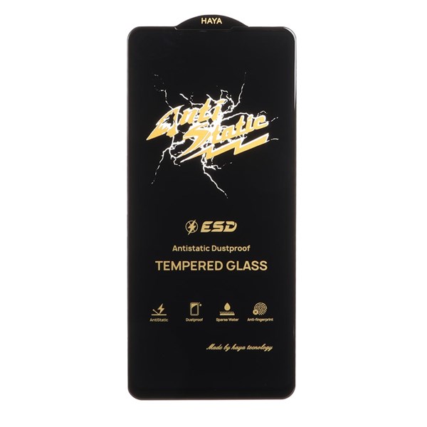 محافظ صفحه نمایش شیشه ای Full Cover Anti Static HAYA مدل Samsung Galaxy A15 / A25 / A24 / M34 / F34(بدون پک) - مشکی