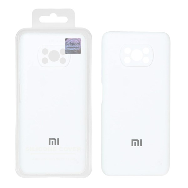 قاب سیلیکونی پاک کنی اورجینال Master Quality مدل Xiaomi Poco X3 / Poco X3 Pro / Poco X3 NFC - سفید (پک دار)
