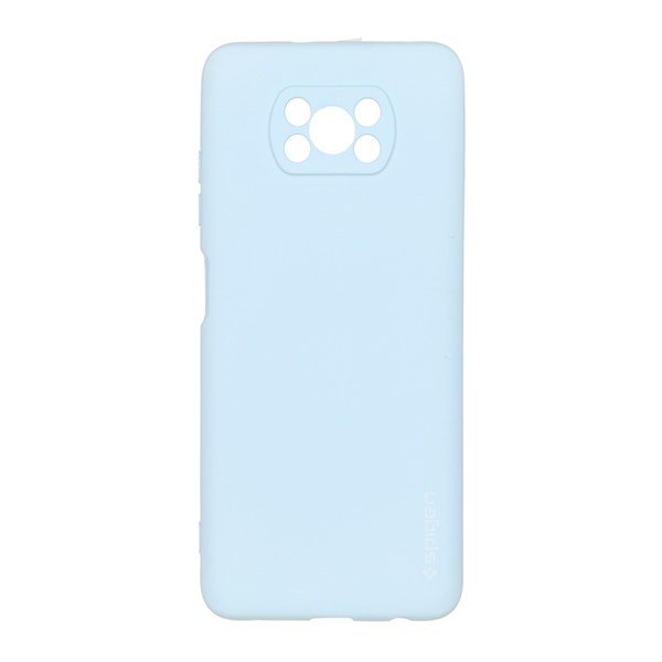 قاب سیلیکونی Spigen محافظ لنزدار Xiaomi Poco X3 / Poco X3 Pro / Poco X3 NFC - آبی روشن