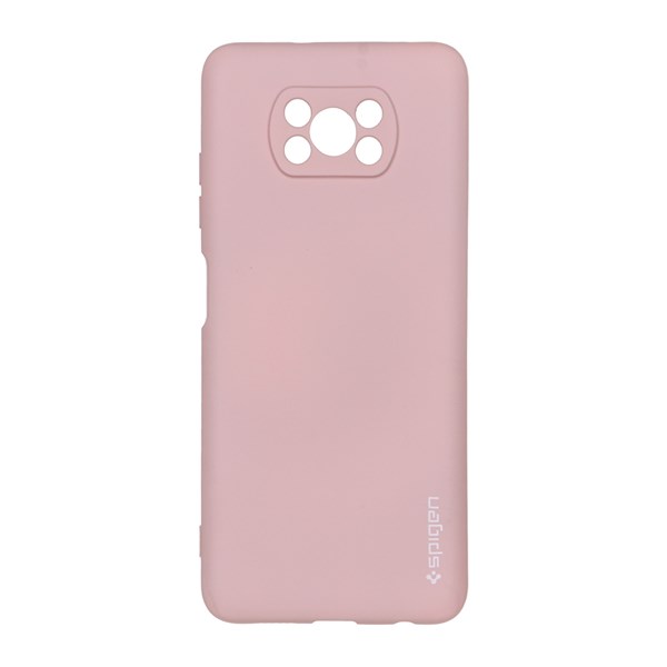 قاب سیلیکونی Spigen محافظ لنزدار Xiaomi Poco X3 / Poco X3 Pro / Poco X3 NFC - صورتی چرک