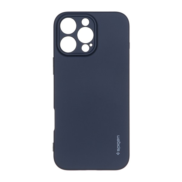 قاب سیلیکونی Spigen محافظ لنزدار Apple iPhone 16 Pro Max - سرمه ای