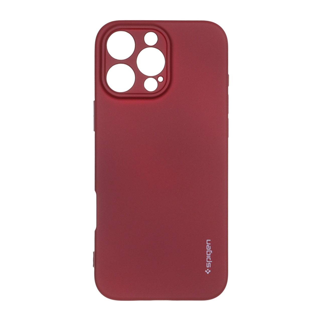 قاب سیلیکونی Spigen محافظ لنزدار Apple iPhone 16 Pro Max - زرشکی