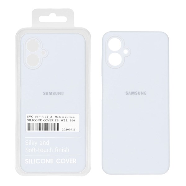 قاب سیلیکونی پاک کنی اورجینال درجه یک Samsung Galaxy A06 - سفید (پک دار)