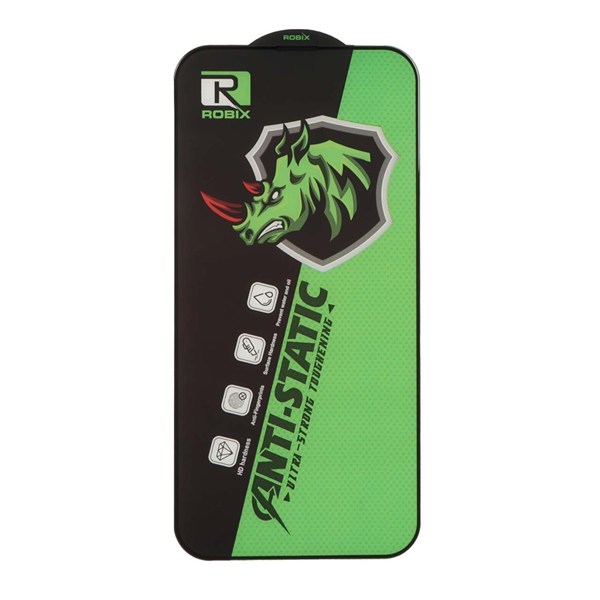 محافظ صفحه نمایش شیشه ای Full Cover Robix Anti Static ESD مدل Apple iPhone 13 Pro Max / iPhone 14 Plus