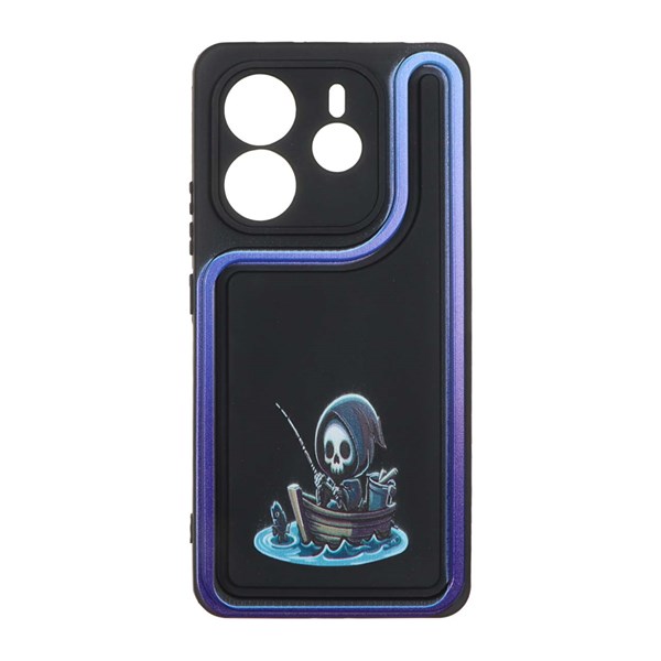 قاب Solid Case منحنی LUCKY طرح دار Xiaomi Redmi Note 14 4G - کد 245