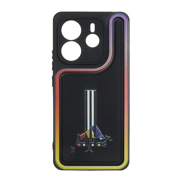 قاب Solid Case منحنی LUCKY طرح دار Xiaomi Redmi Note 14 4G - کد 247