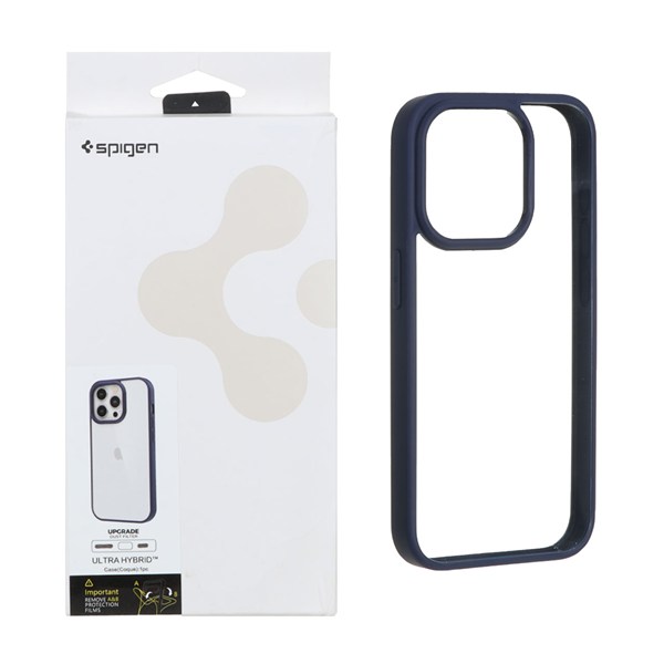 قاب اورجینال Spigen با توری اسپیکر فلزی Apple iPhone 15 Pro - سرمه ای (پک دار)